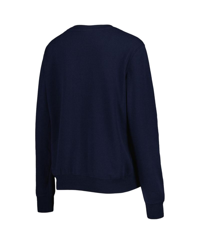 Women's Navy Ole Miss Rebels Campanile Pullover Sweatshirt