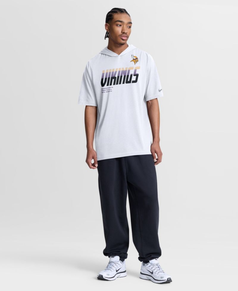 Men's White Minnesota Vikings Tri-Blend Hooded T-Shirt