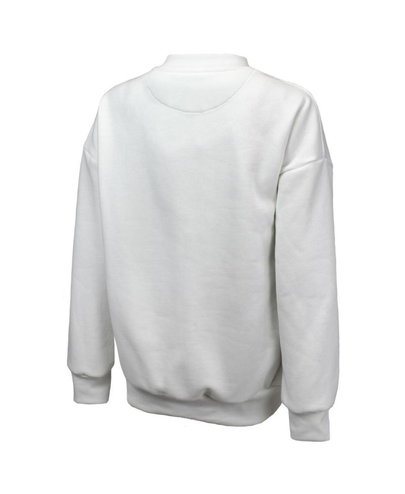 Women's White Indiana Pacers Classic Tri-Blend Pullover Sweatshirt