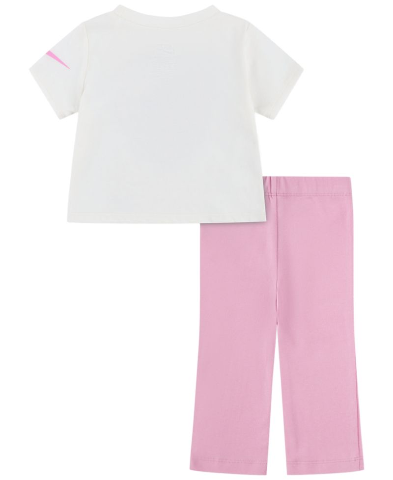 Baby Girls' Short-Sleeve T-Shirt and Pants, 2-Piece Set
