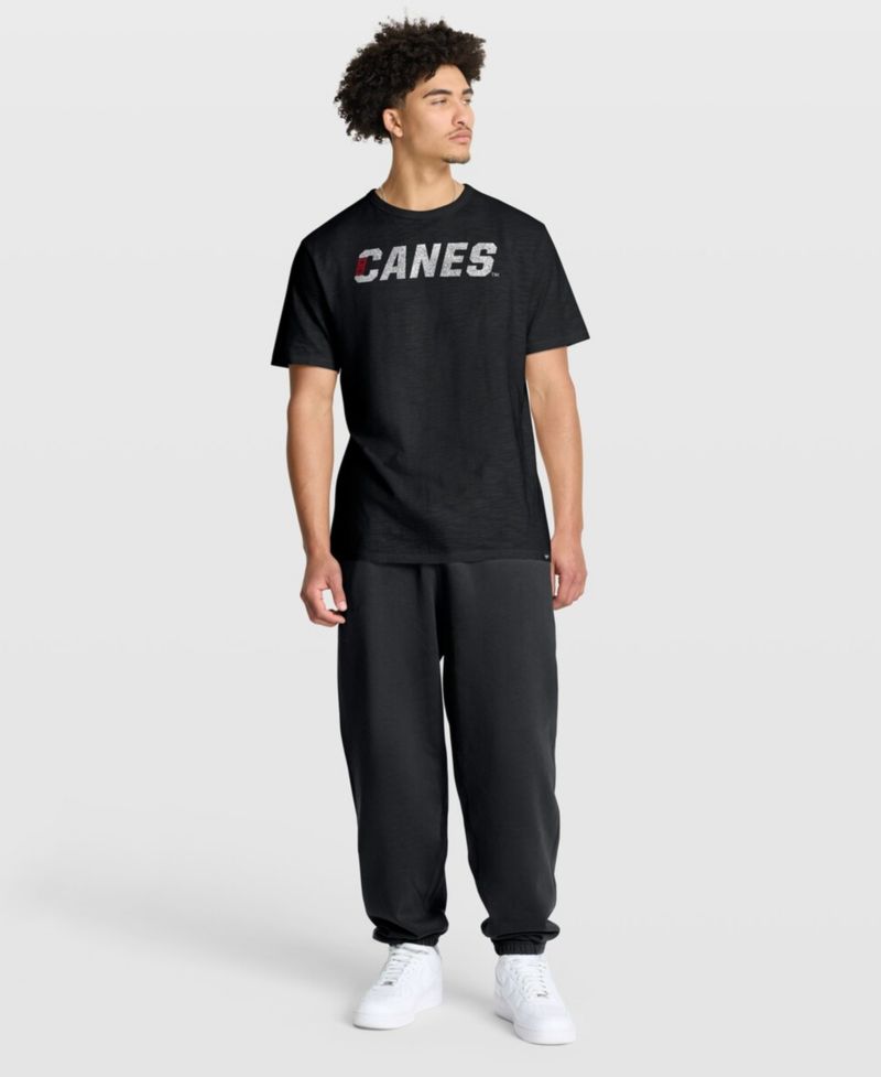 Men's Black Carolina Hurricanes Play Distressed Wordmark Stadium Slub T-Shirt