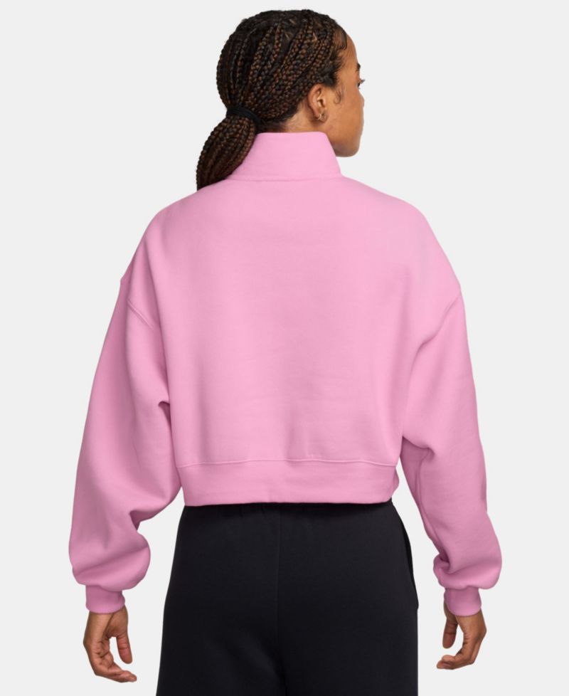 Women's Studio Fleece Oversized 1/4-Zip Cropped Top