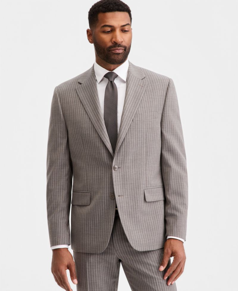 Men's Classic-Fit Grey Pinstripe Suit Separates Pant