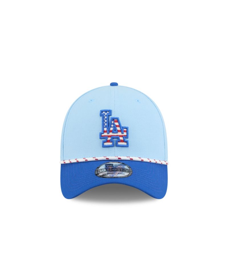 Men's Light Blue/Blue Los Angeles Dodgers 2025 Fourth of July 39THIRTY Flex Hat