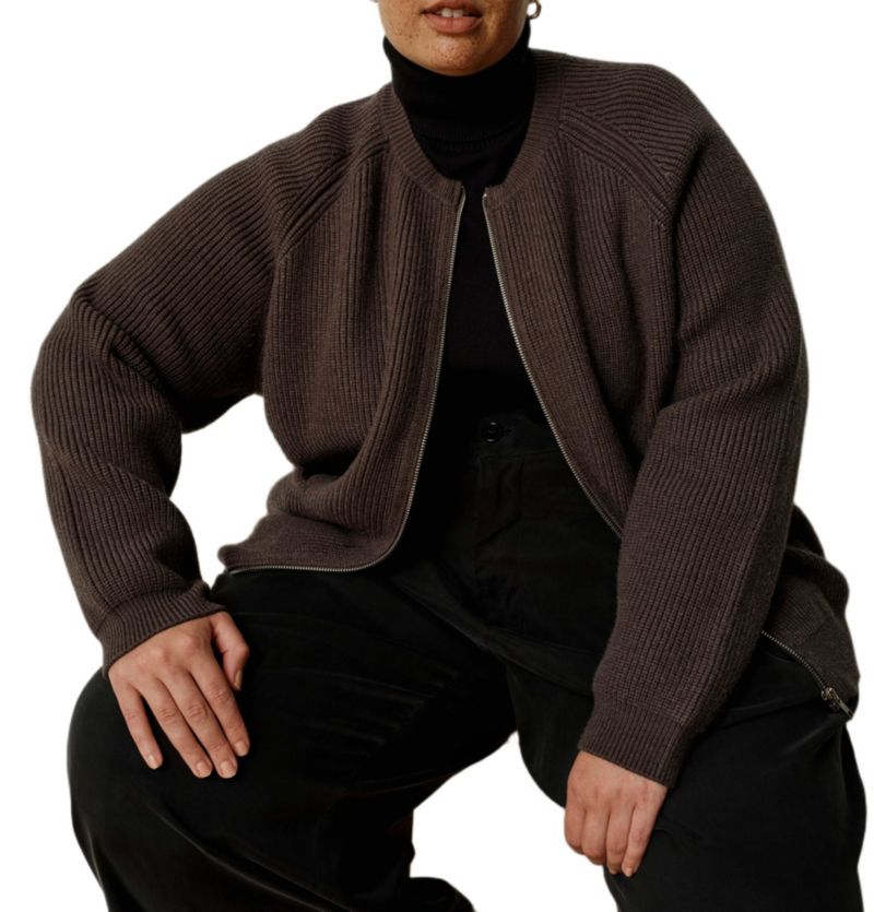 Plus Size Better Than Wool Zip Cardigan
