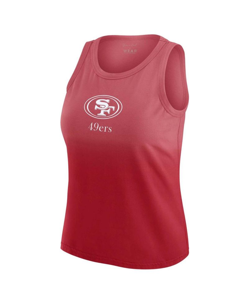 Women's x Gracie Hunt Scarlet San Francisco 49ers Ombre Tank Top