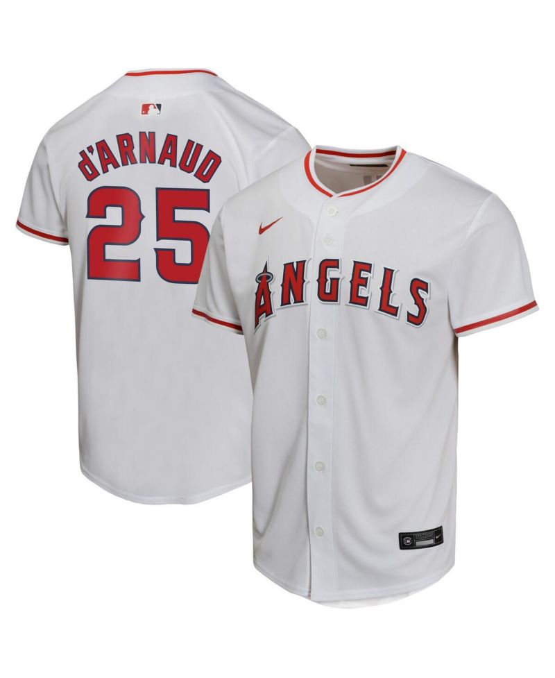 Big Boys and Girls Travis d'Arnaud White Los Angeles Angels Home Game Player Jersey