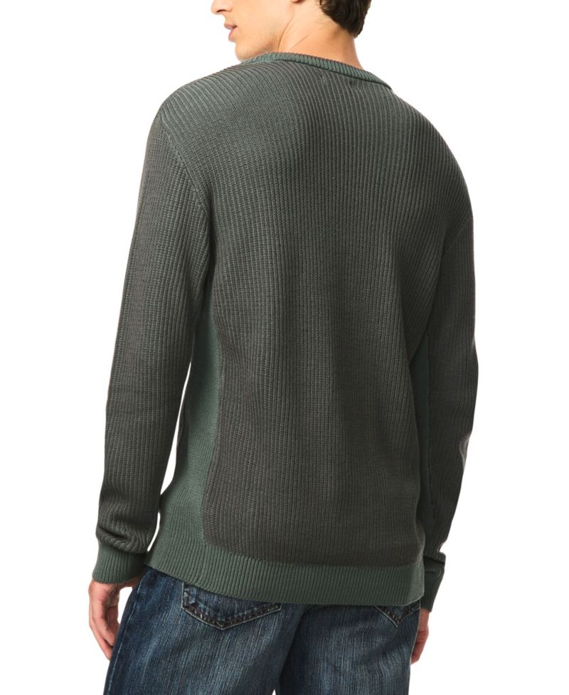 Men's Wiles Crewneck Waffle-Knit Sweater