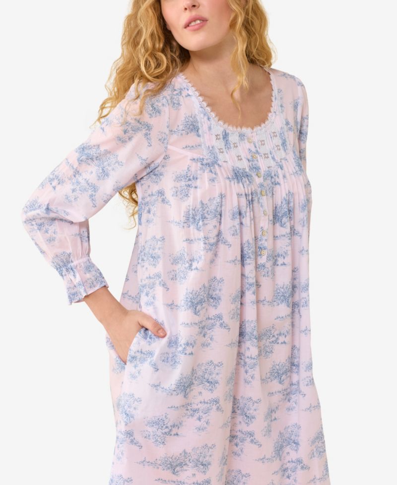 Women's Long-Sleeve Scoop Neck Ankle-Length Ballet Nightgown