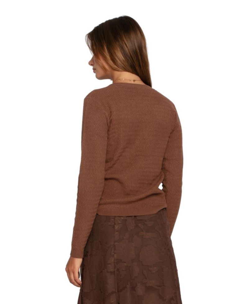 Women's Frankie Textured Knitted Long Sleeve Top