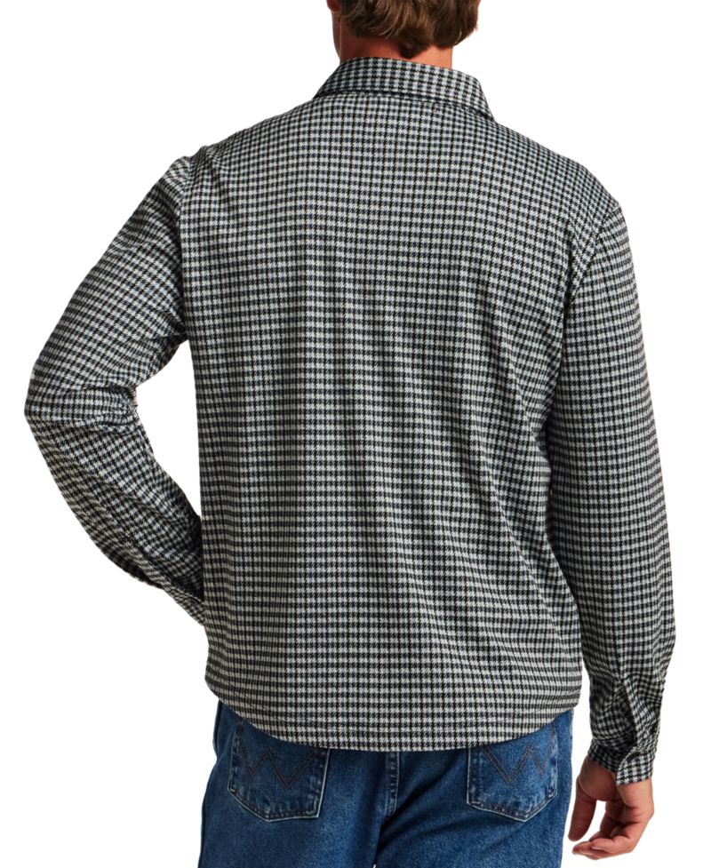 Men's Knit Check Long-Sleeve Shirt