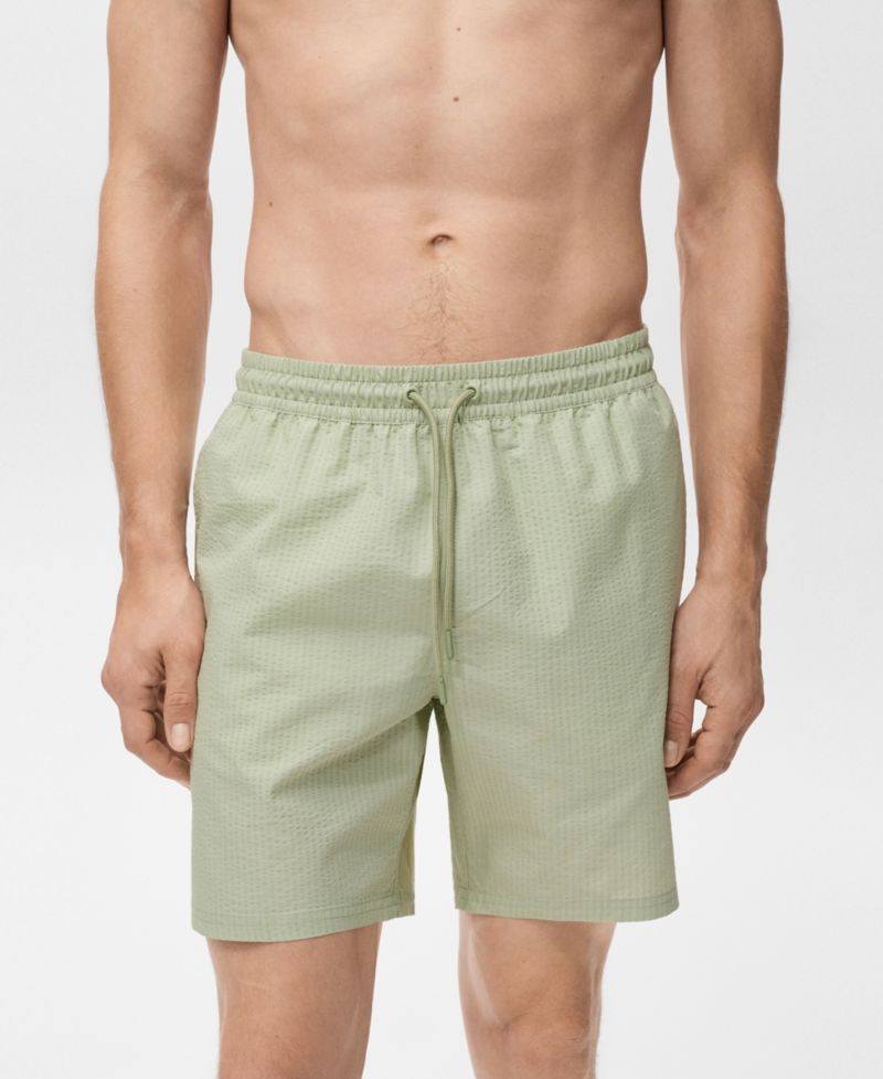 Men's Seersucker Swimming Trunks