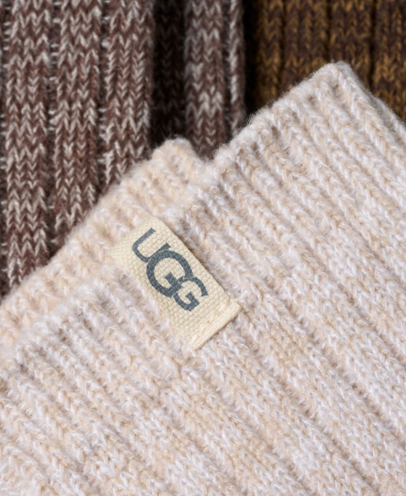 Women's 3-Piece Rib Knit Slouchy Crew Socks