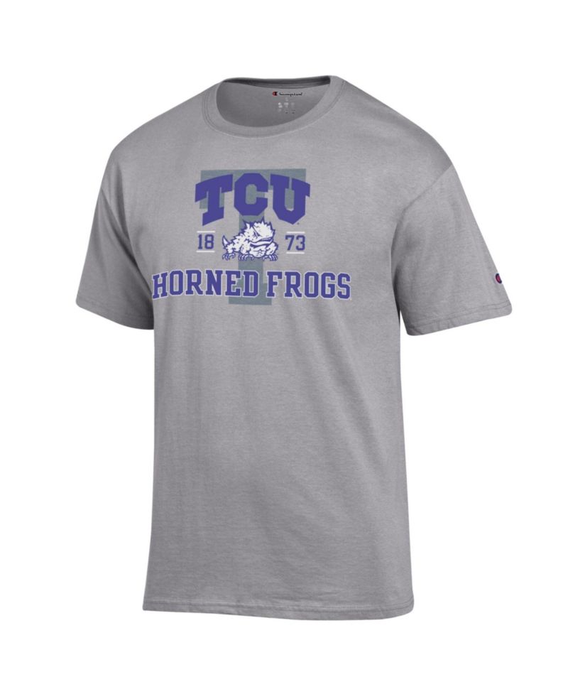 Men's Heather Gray TCU Horned Frogs Varsity T-Shirt