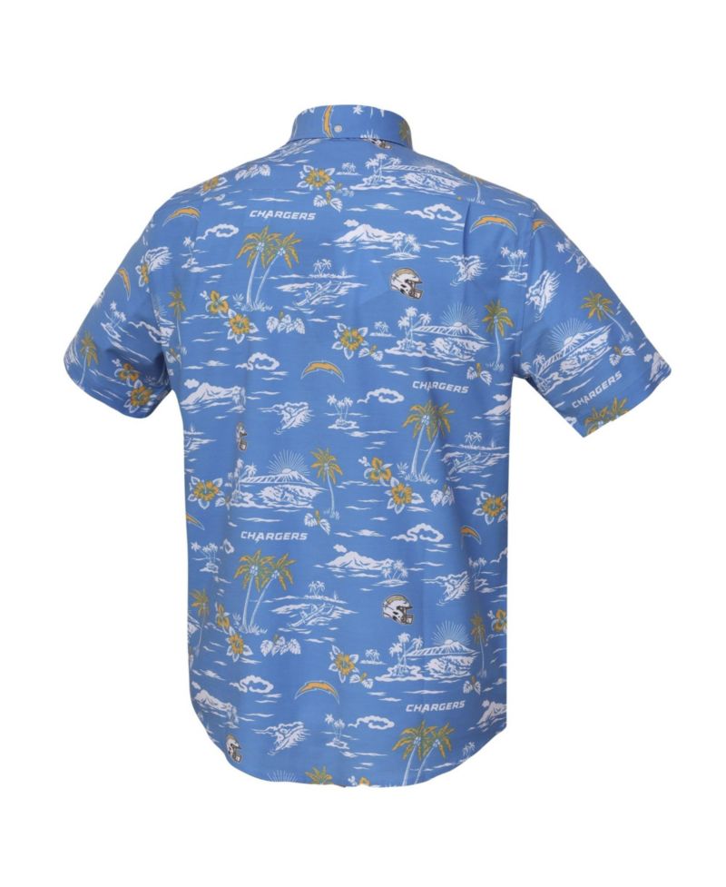 Men's Royal Los Angeles Chargers Kekai Performance Button-Down Top