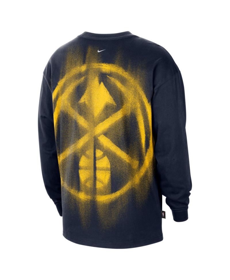 Men's Navy Denver Nuggets 2026 Standard Issue Pre-Game Performance Long Sleeve T-Shirt