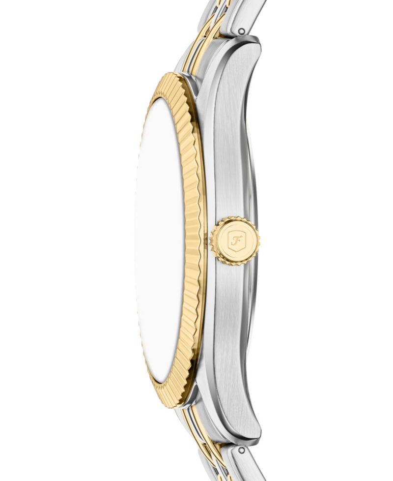 Men's Campbell Three-Hand Day-Date Two-Tone Stainless Steel Watch, 42mm