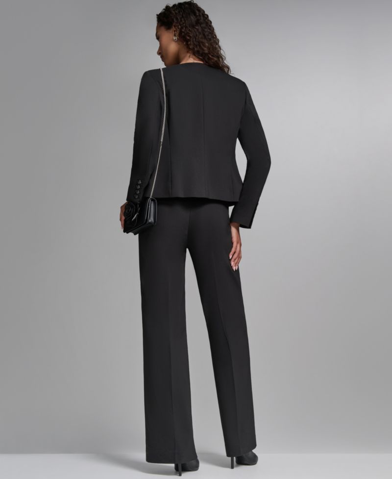 Women's Cotton-Blend Round Neck Cropped Jacket