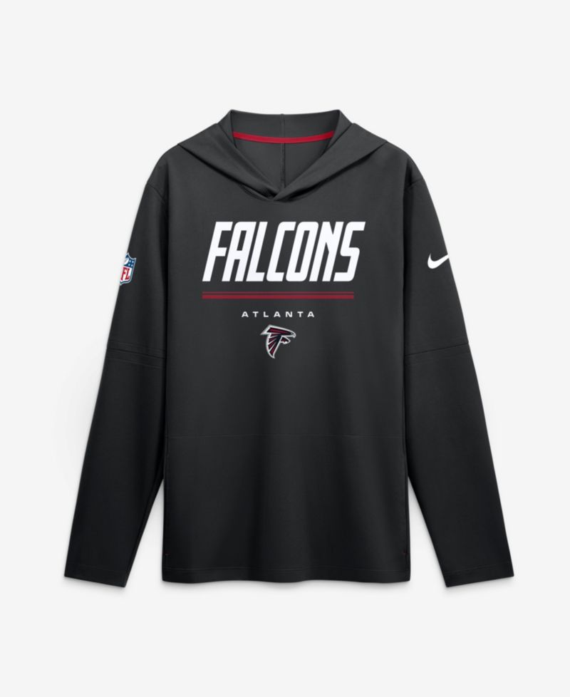 Men's Atlanta Falcons Sideline Game On Long-Sleeve Removable-Sleeves Hoodie