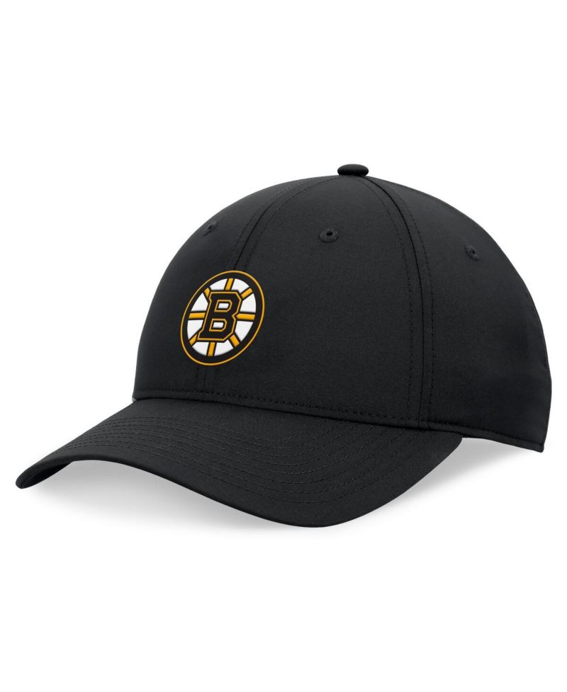 Men's Black Boston Bruins Front Office Ripstop Adjustable Hat