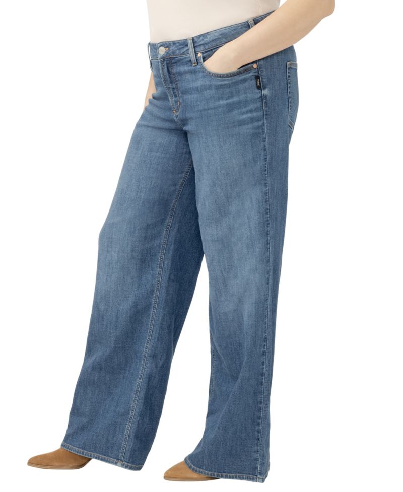 Plus Size Suki Mid Rise Wide-Leg Curvy Fit Jeans
