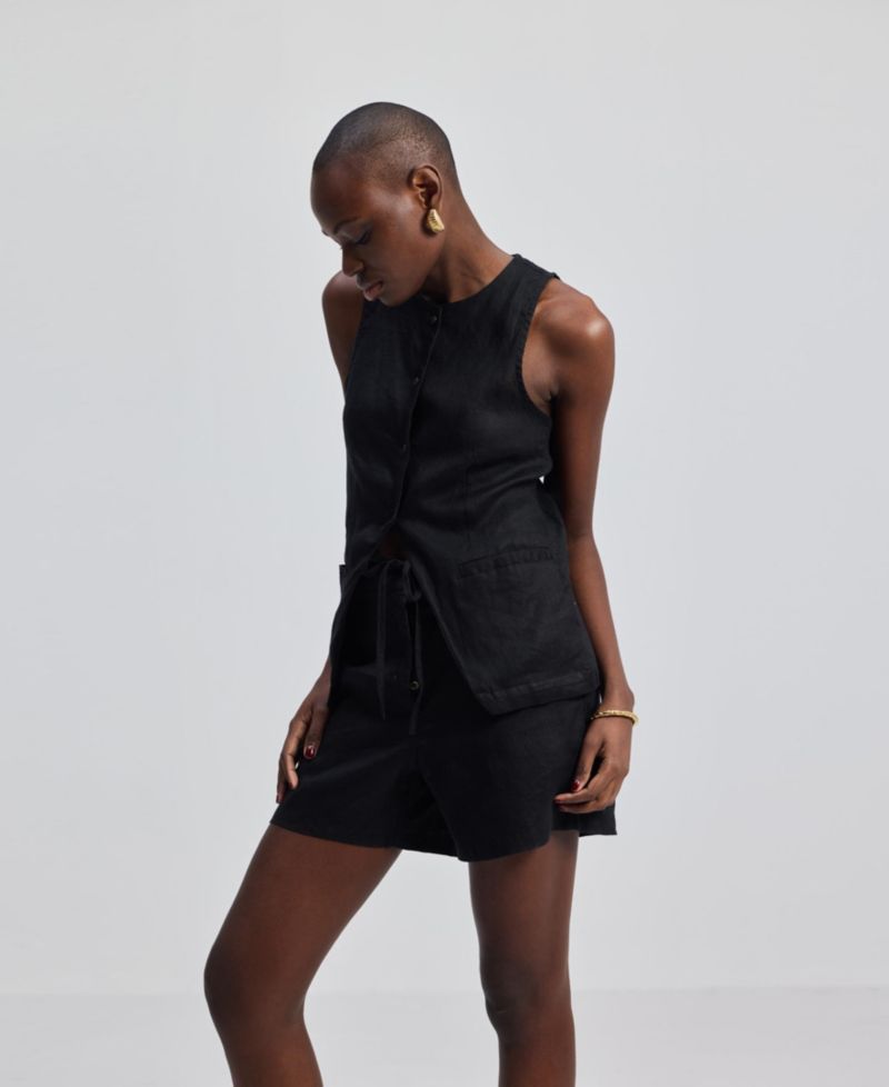 Women's Hemp Vest Jacket