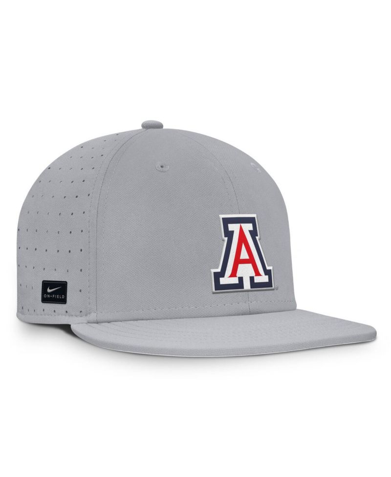 Men's Gray Arizona Wildcats On-Field Dugout True Performance Fitted Hat
