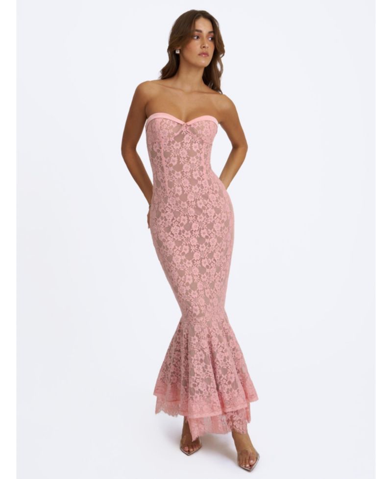 Women's Rosalyn Sweetheart Sleeveless Mermaid Lace Dress