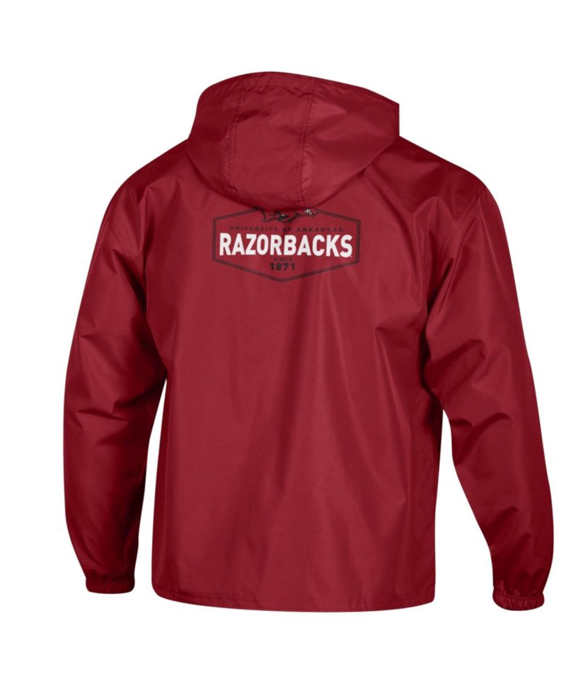 Men's Cardinal Arkansas Razorbacks Delay Packable Half-Zip Jacket