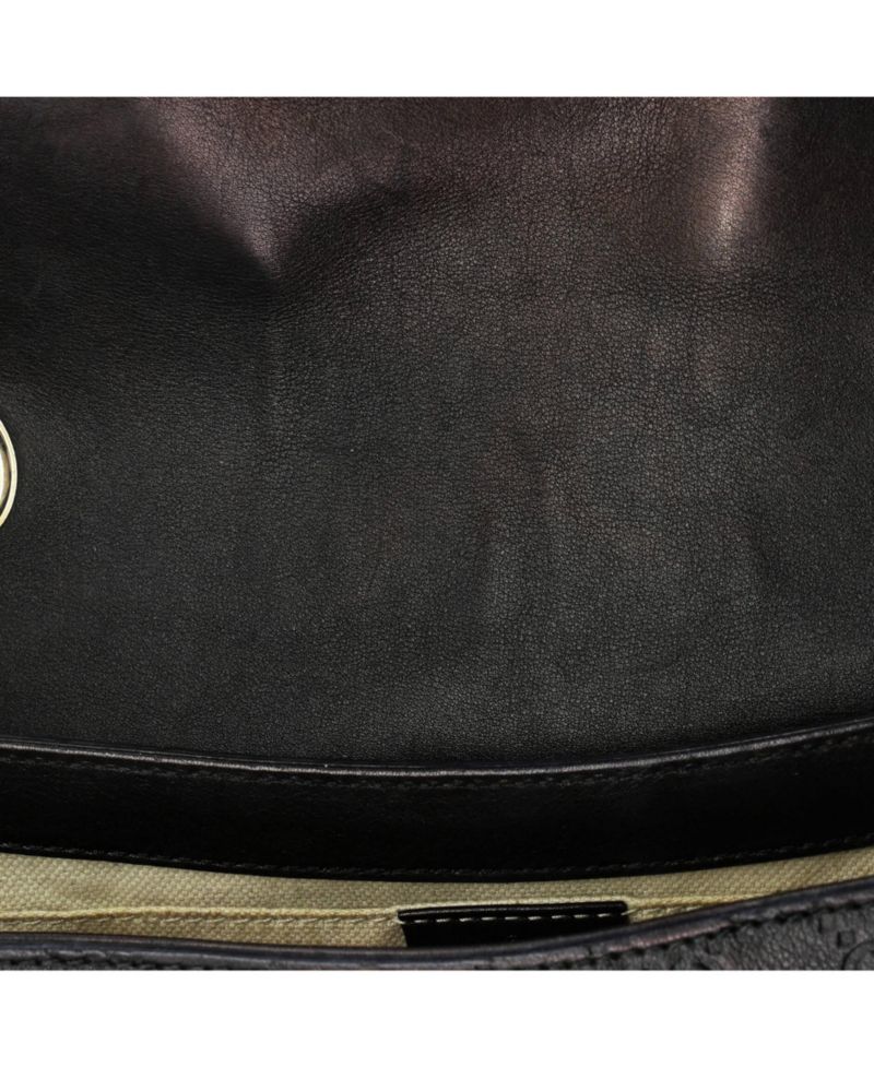 Medium Emily Chain Flap Bag Guccissima Leather