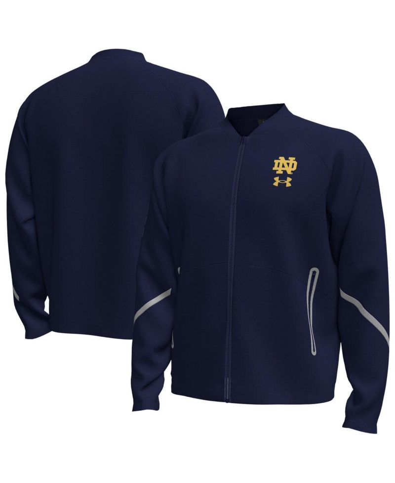 Men's Navy Notre Dame Fighting Irish Unstoppable Full-Zip Bomber Jacket
