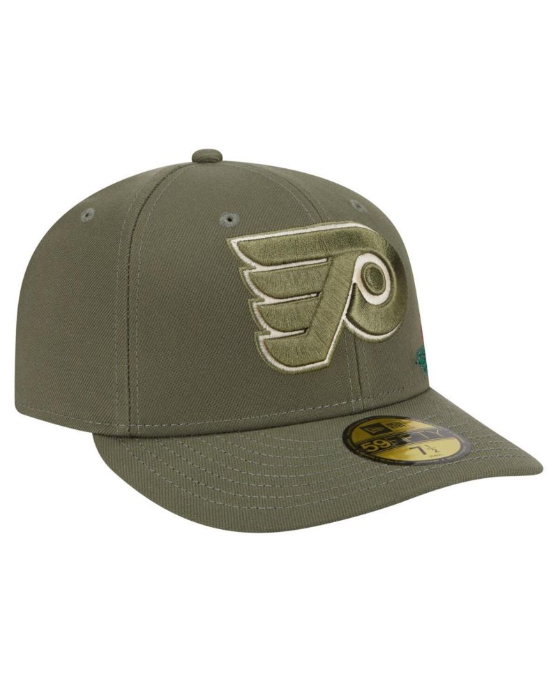 Men's Olive Philadelphia Flyers Tonal Florals 59FIFTY Fitted Hat