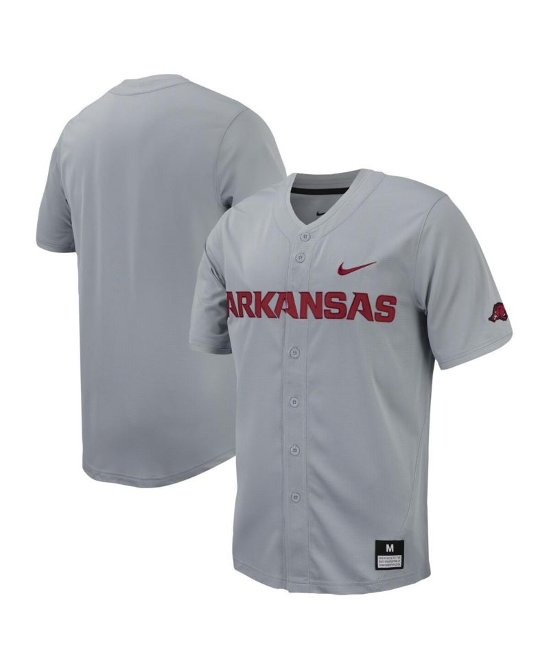 Men's Arkansas Razorbacks Replica Full-Button Baseball Jersey