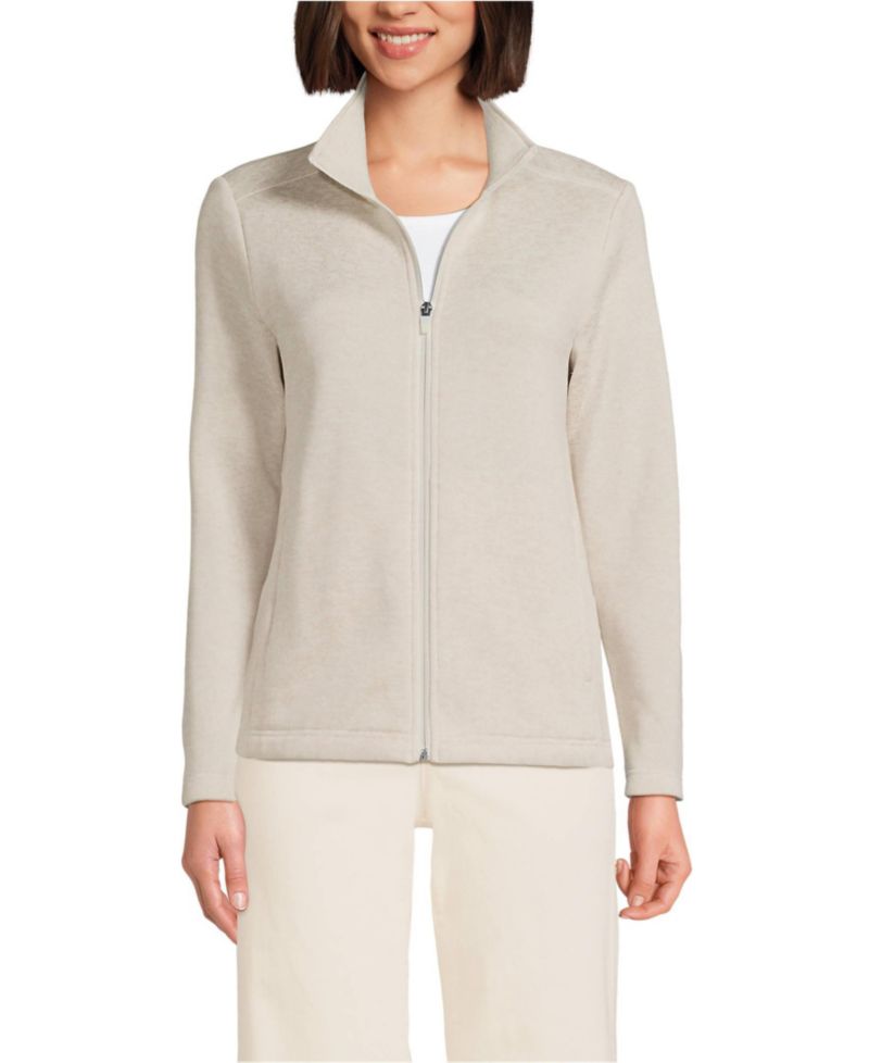 Women's Sweater Fleece Zip Front Jacket