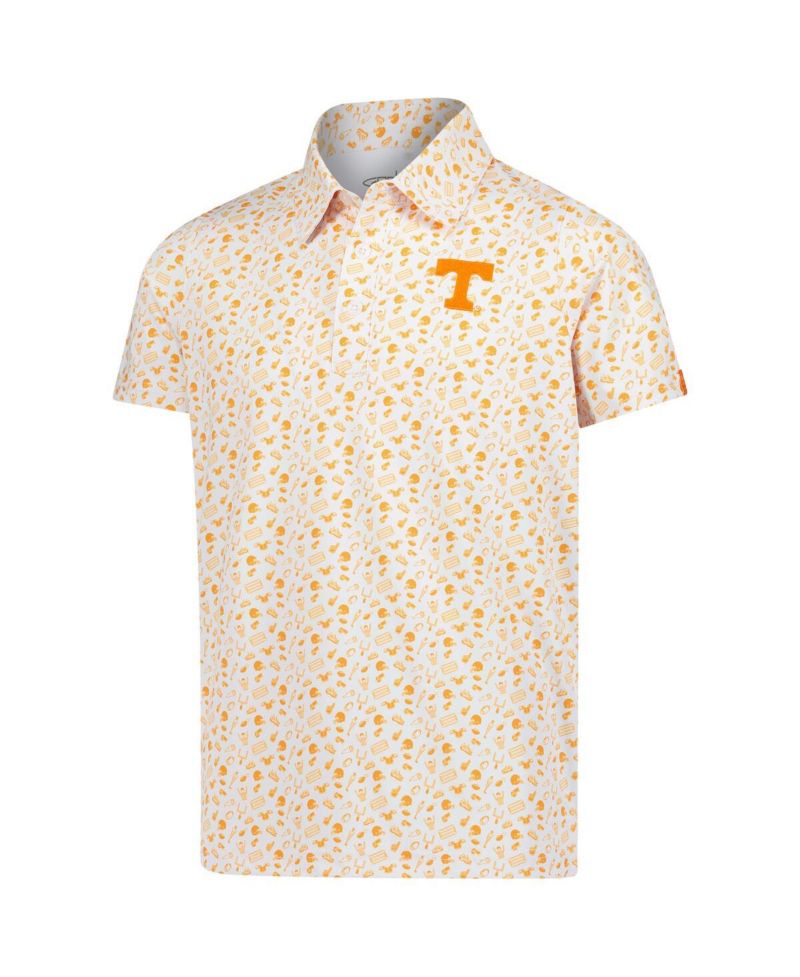 Big Boys and Girls Tennessee Orange Tennessee Volunteers Tom Allover Print Performance Polo Shirt
