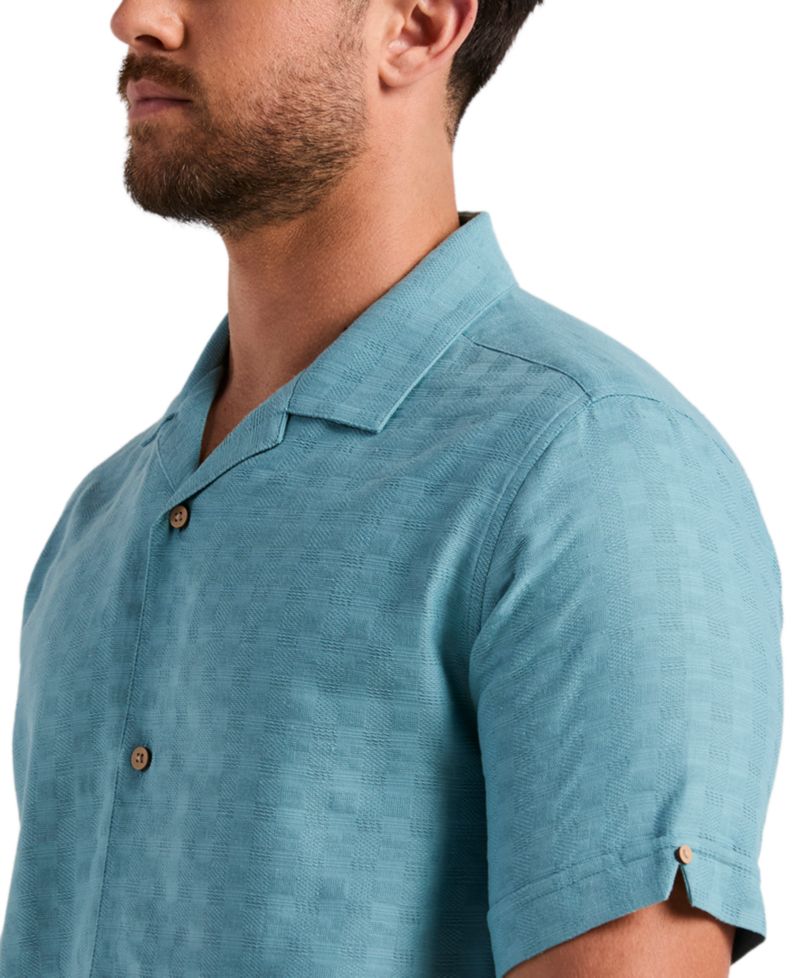 Men's Geometric Dobby Print Shirt