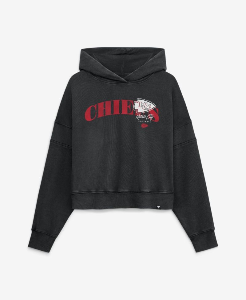 Women's Black Kansas City Chiefs Counter Run Pullover Hoodie