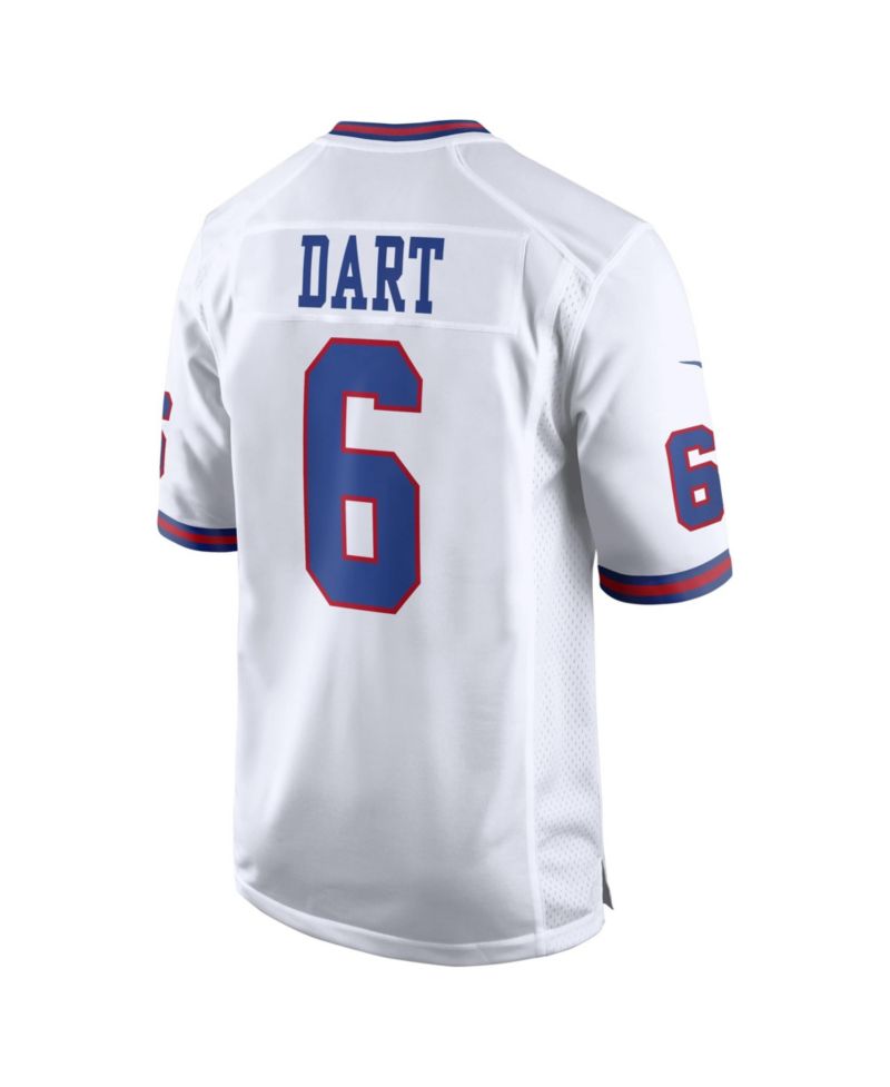 Men's Jaxson Dart White New York Giants Alternate Vintage White Game Jersey