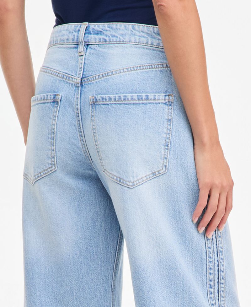 Women's Mid-Rise Side-Stripe Curve Leg Jeans