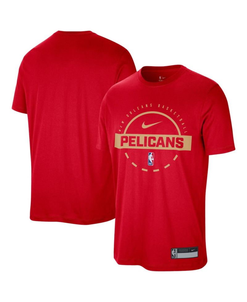 Men's Red New Orleans Pelicans 2025/26 On-Court Flare Performance Practice T-Shirt