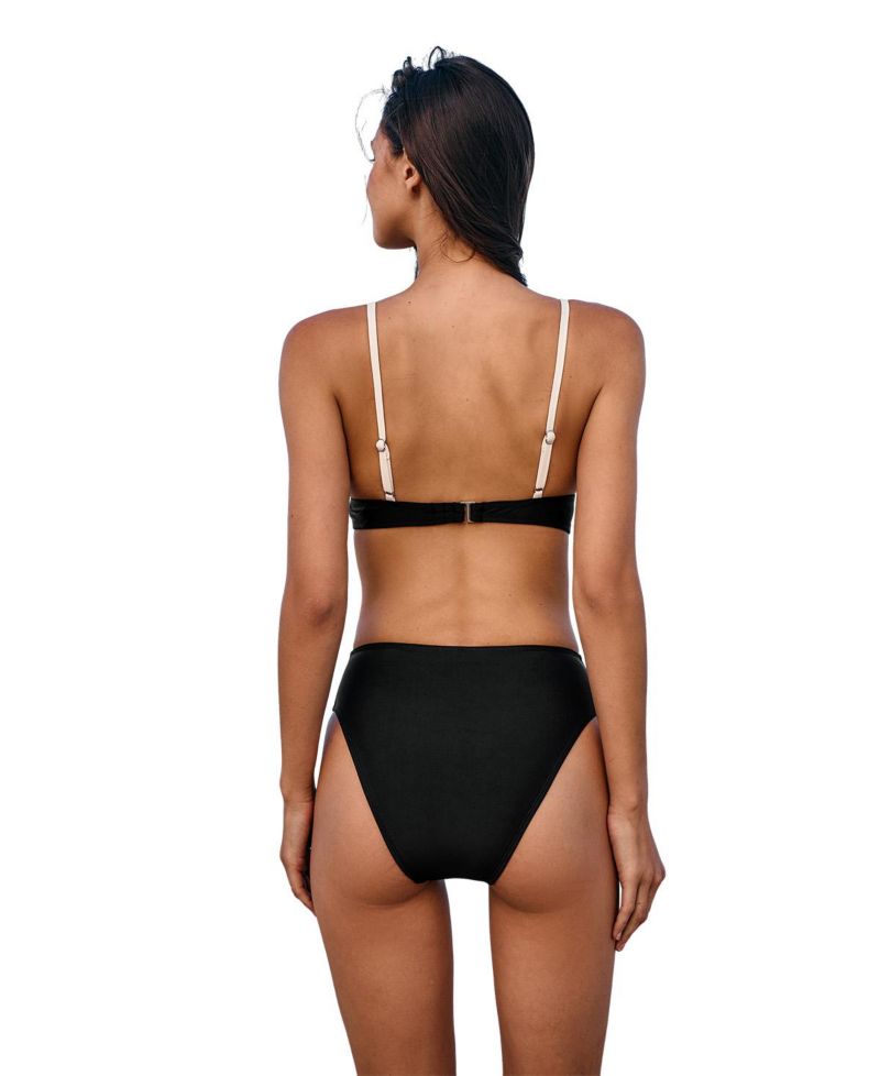 Women's V-Neck High-Waist Triangle Bikini Set