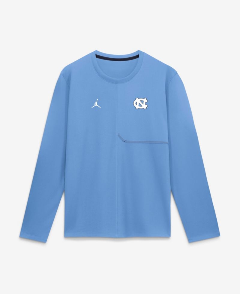 Men's Carolina Blue North Carolina Tar Heels 2026 Sideline Coaches UV Dri-FIT Long Sleeve Shirt