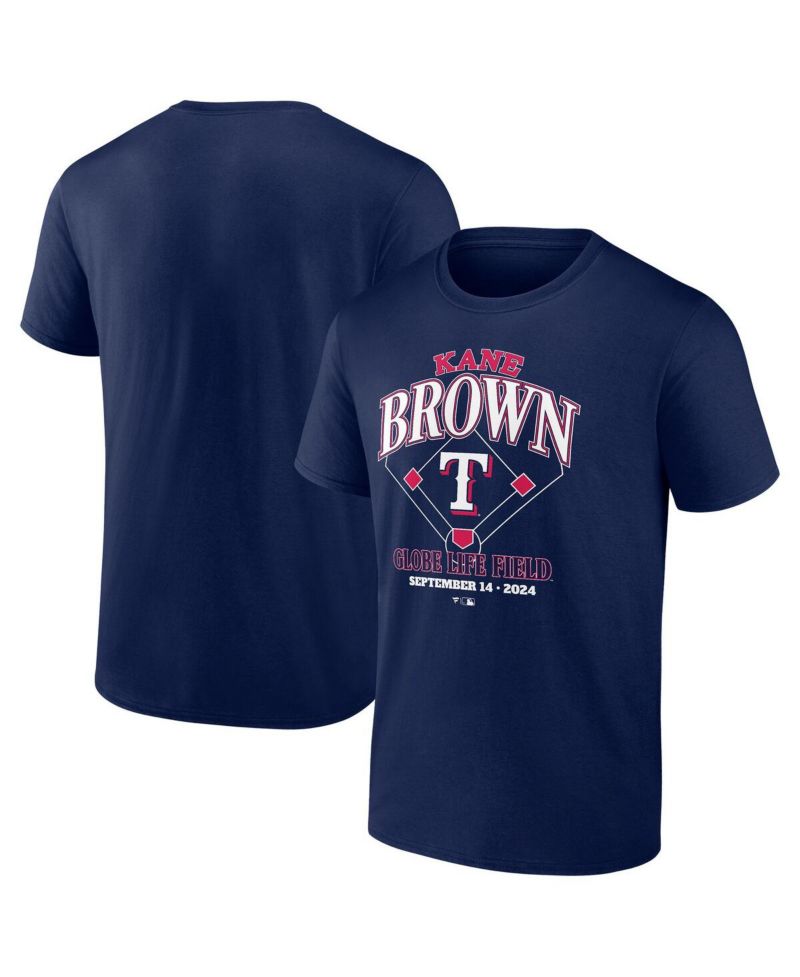 Men's Navy Kane Brown x Texas Rangers T-Shirt