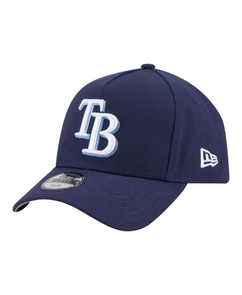 Big Boys and Girls Navy Tampa Bay Rays 9FORTY A-Frame Adjustable Hat