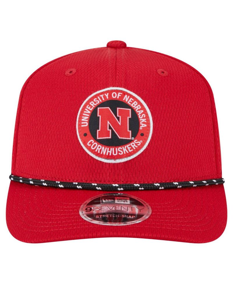 Men's Scarlet Nebraska Huskers COOLERA 9SEVENTY Rope Stretch-Snap Hat