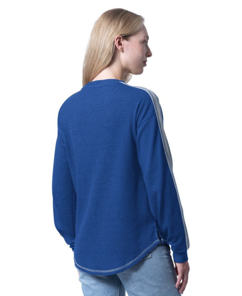 Women's Blue Tampa Bay Lightning Advantage Thermal Long-Sleeve Tri-Blend T-Shirt