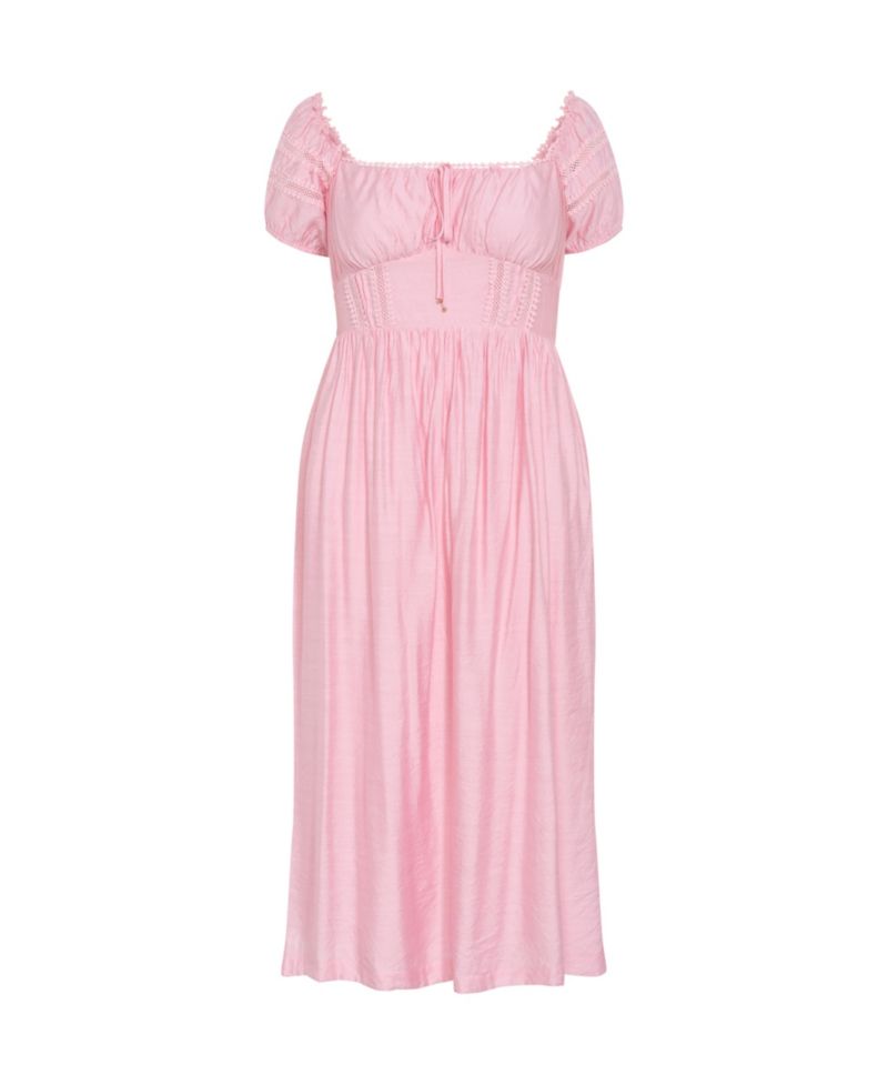 Women's Ariella Crochet Trim Midi Dress
