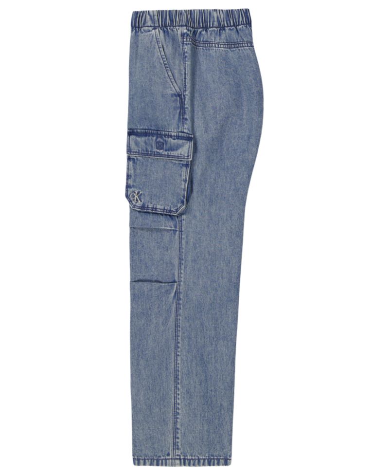 Girls' 7-16 Denim Pull-On Cargo Pants