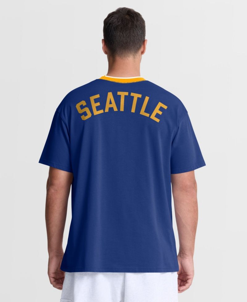 Men's Royal Seattle Mariners Cooperstown Collection Ringer T-Shirt