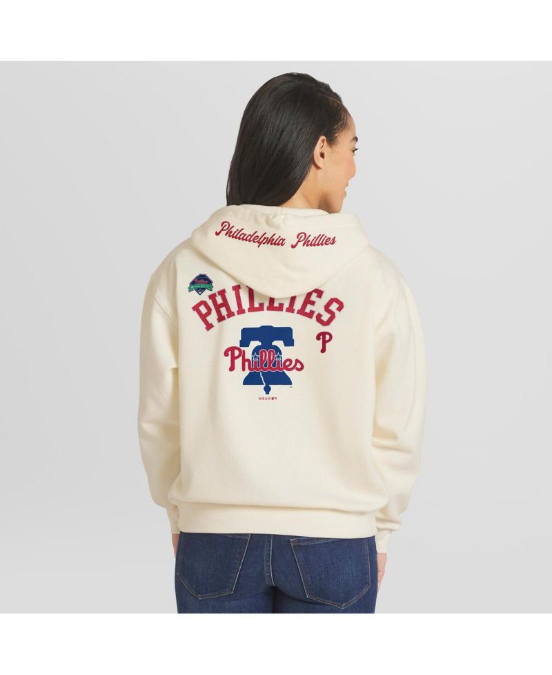 Women's Cream Philadelphia Phillies Full-Zip Hoodie